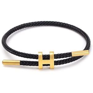 Bracelet With Adjustable Design Polished H Shape Buckle, Bracelets For Women,